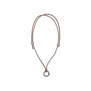 Black Calf Leather Bos Taurus Necklace