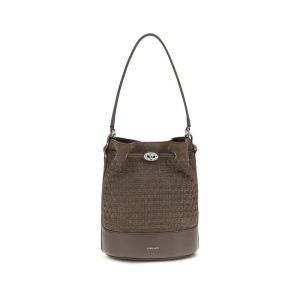 Brown Calf Leather Bos Taurus Backet Bag