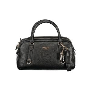Black Polyurethane Women Handbag