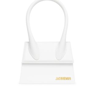 White Leather Le Chiquito moyen bag