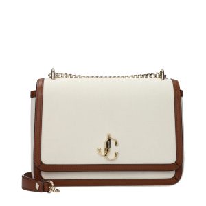 Beige Fabric Crossbody Bag