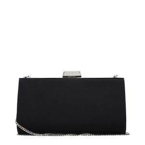 Black Satin Clutch Bag