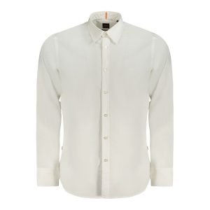 White Cotton Men Shirt