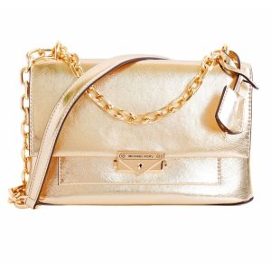 Gold Leather Shoulder Bag