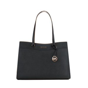 Black Leather Tote Bag