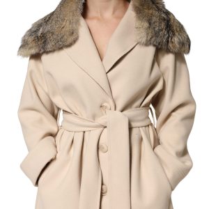 Brown Fur Shoulder Collar Neck Wrap Scarf