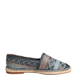 Blue Gray Slip On Buffalo Espadrille Shoes