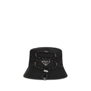 Black Recycled Polyamide Bucket Hat