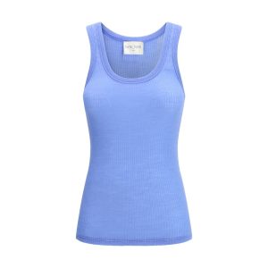 Blue Fleece Wool Top