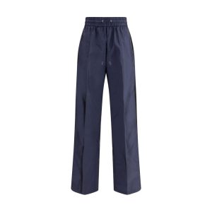 Blue Recycled Polyamide Casual Pants