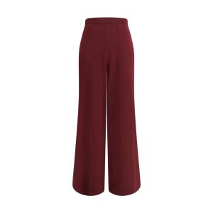 Bordeaux Wool Casual Pants