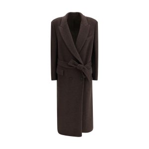 Brown Fleece Wool Coat