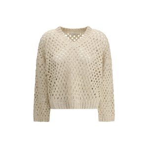 Beige Silk Sweater
