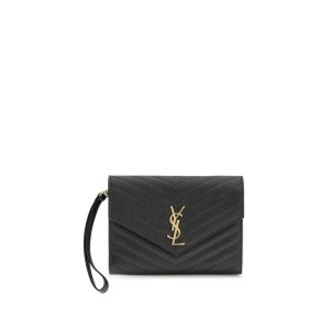 Black Calf Leather Bos Taurus Clutch Bag