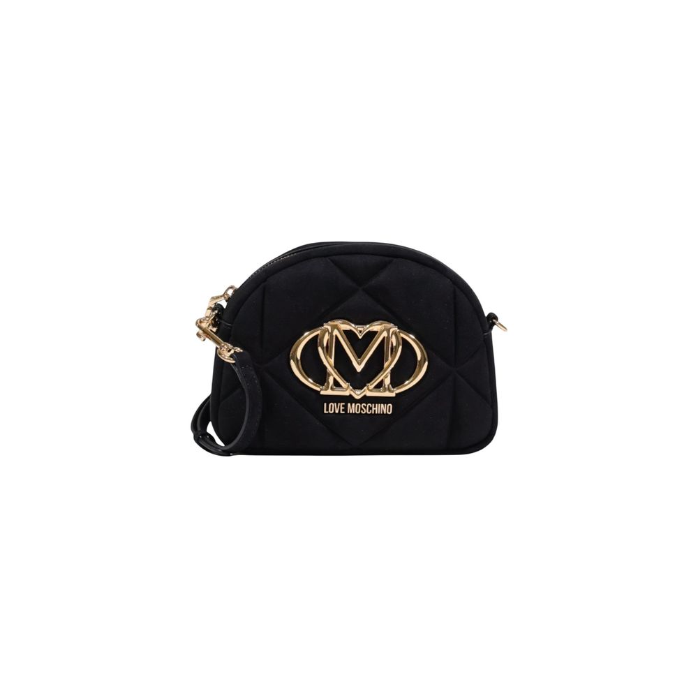 Black Suede Leather Handbag