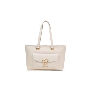 Beige Polyethylene Handbag