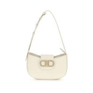 White Calf Leather Bos Taurus Shoulder Bag
