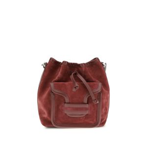 Bordeaux Calf Leather Bos Taurus Backet Bag