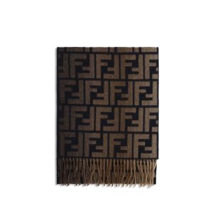 Brown Fleece Wool Scarf