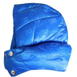 Men Blue Logo Print Whole Head Wrap Capello Hat