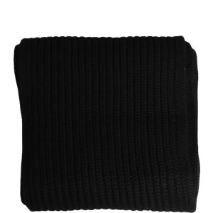 Black Cashmere Knitted Men Neck Warmer One Size Scarf