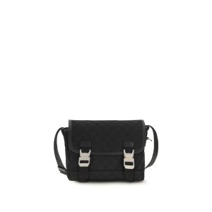 Black Polyester Shoulder Bag
