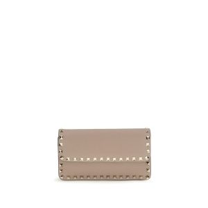 Beige Calf Leather Bos Taurus Wallet