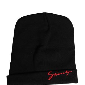 Men Black 100% Wool Winter Warmer Beanie Capello Hat