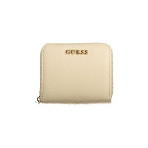 Beige Polyurethane Women Wallet