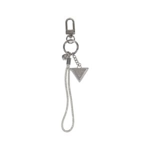 Silver Polyester Keychain