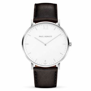 Black Leather Dress Watch