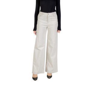 Beige Cotton Casual Pants