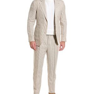 Brown Linen Two-Piece Suit