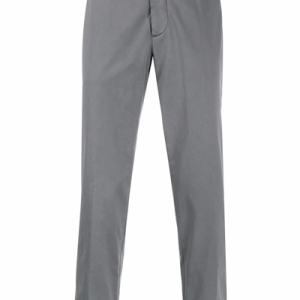 Gray Cotton Casual Pants