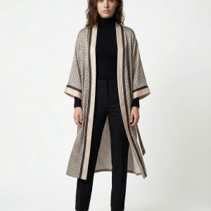 Bicolor Silk Robe