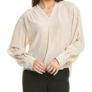 Beige Silk Blouse