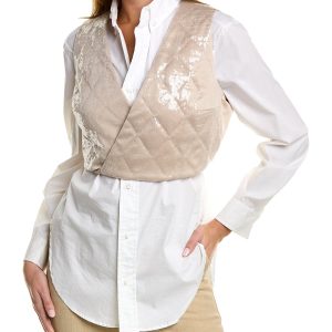 Beige Acetate Waistcoat