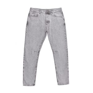 Black Cotton Straight-Leg Jeans