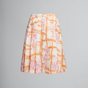 Yellow Fibres Midi Skirt