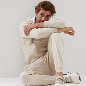 Beige Cashmere Joggers (Workout Pants)
