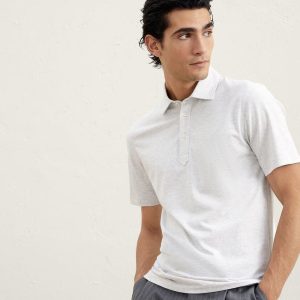 White Cotton Polo Shirt