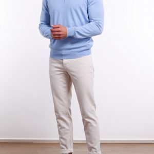 Multicolor Cotton Casual Pants