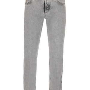 Black Cotton Slim Fit Jeans