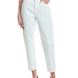 Blue Cotton High-Waisted Jean