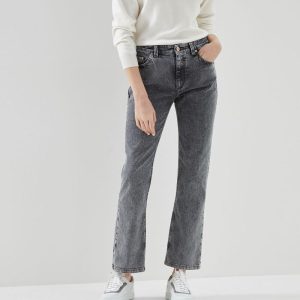 Multicolor Cotton Straight-Leg Jeans