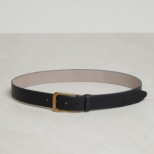 Black Leather Regular Belt