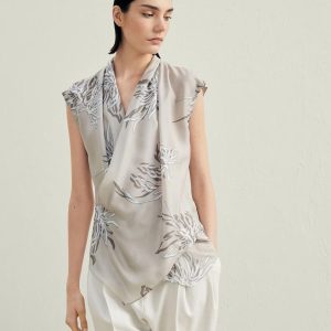 Bicolor Silk Blouse