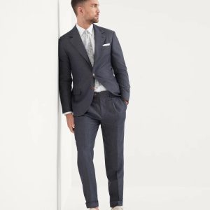 Gray Wool Two-Piece Suit