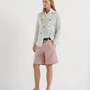Pink Cotton Bermuda Shorts