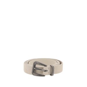 White Leather Regular Belt
